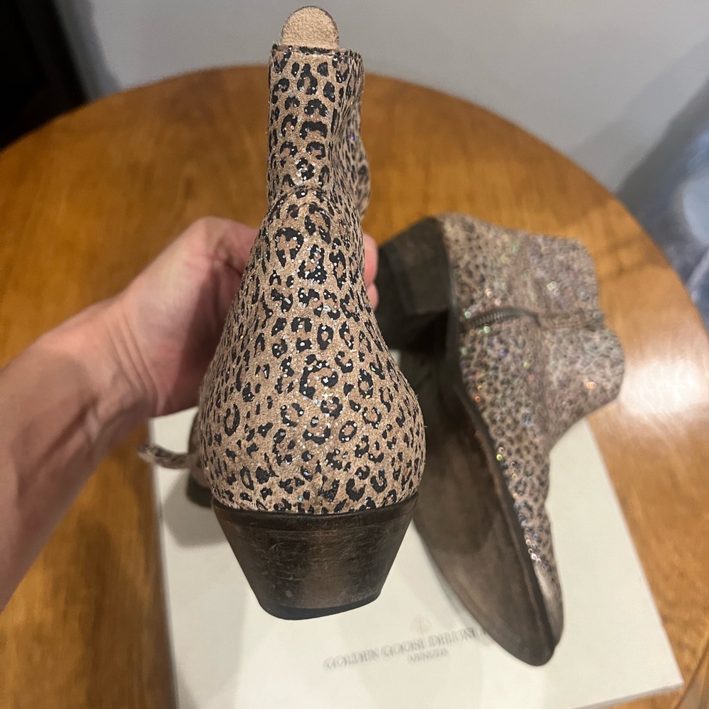 Golden Goose Boots Young Leopard Sparkle Booties - Picture 4 of 9